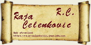 Raja Čelenković vizit kartica